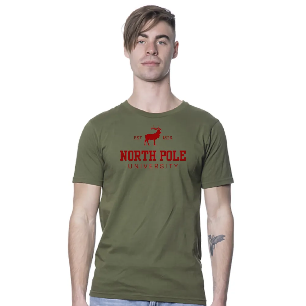 North Pole University Organic Cotton Mens Tee