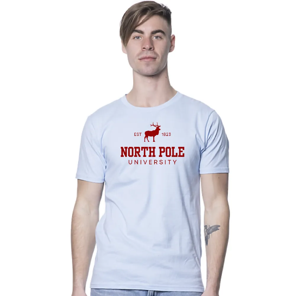 North Pole University Organic Cotton Mens Tee