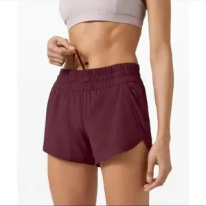 NWOT- Johnny was- Calme- Running Shorts- Choc Cranberry- Lrg- Lined &amp; Drawstring