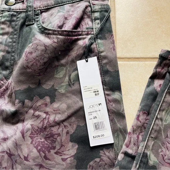 NWT Joe’s Jeans The Charlie High Rise Skinny Ankle Floral Print Jeans - 25