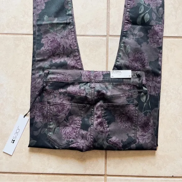 NWT Joe’s Jeans The Charlie High Rise Skinny Ankle Floral Print Jeans - 25