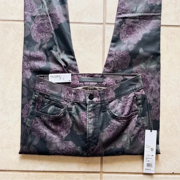 NWT Joe’s Jeans The Charlie High Rise Skinny Ankle Floral Print Jeans - 25