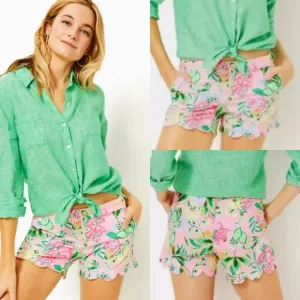 NWT Lilly Pulitzer | Via Amore Spritzer Buttercup Stretch Shorts