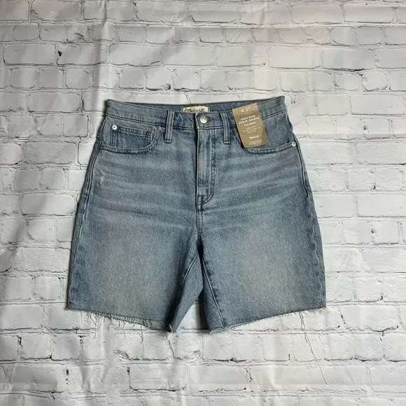 NWT Madewell High-rise Mid-length denim shorts size 27