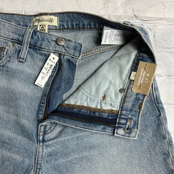 NWT Madewell High-rise Mid-length denim shorts size 27