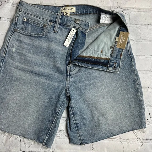 NWT Madewell High-rise Mid-length denim shorts size 27