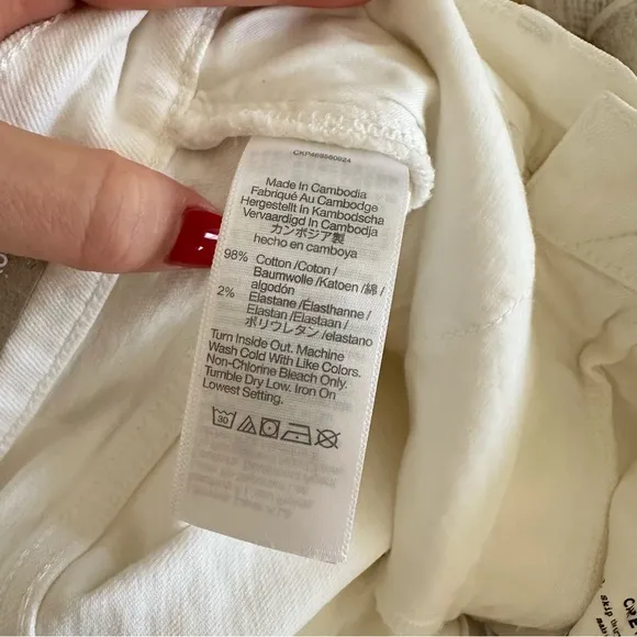 NWT Madewell The Perfect Vintage Wide-Leg Crop Jean in Tile White NE086