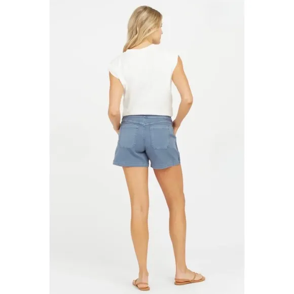 NWT!  Spanx | Women | Slate Blue 5 Inch Stretch Twill Shorts | Size XS