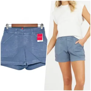 NWT!  Spanx | Women | Slate Blue 5 Inch Stretch Twill Shorts | Size XS