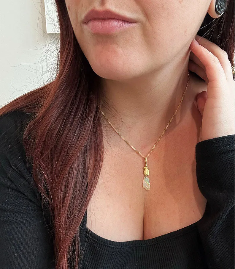 Opal Bird Pendant