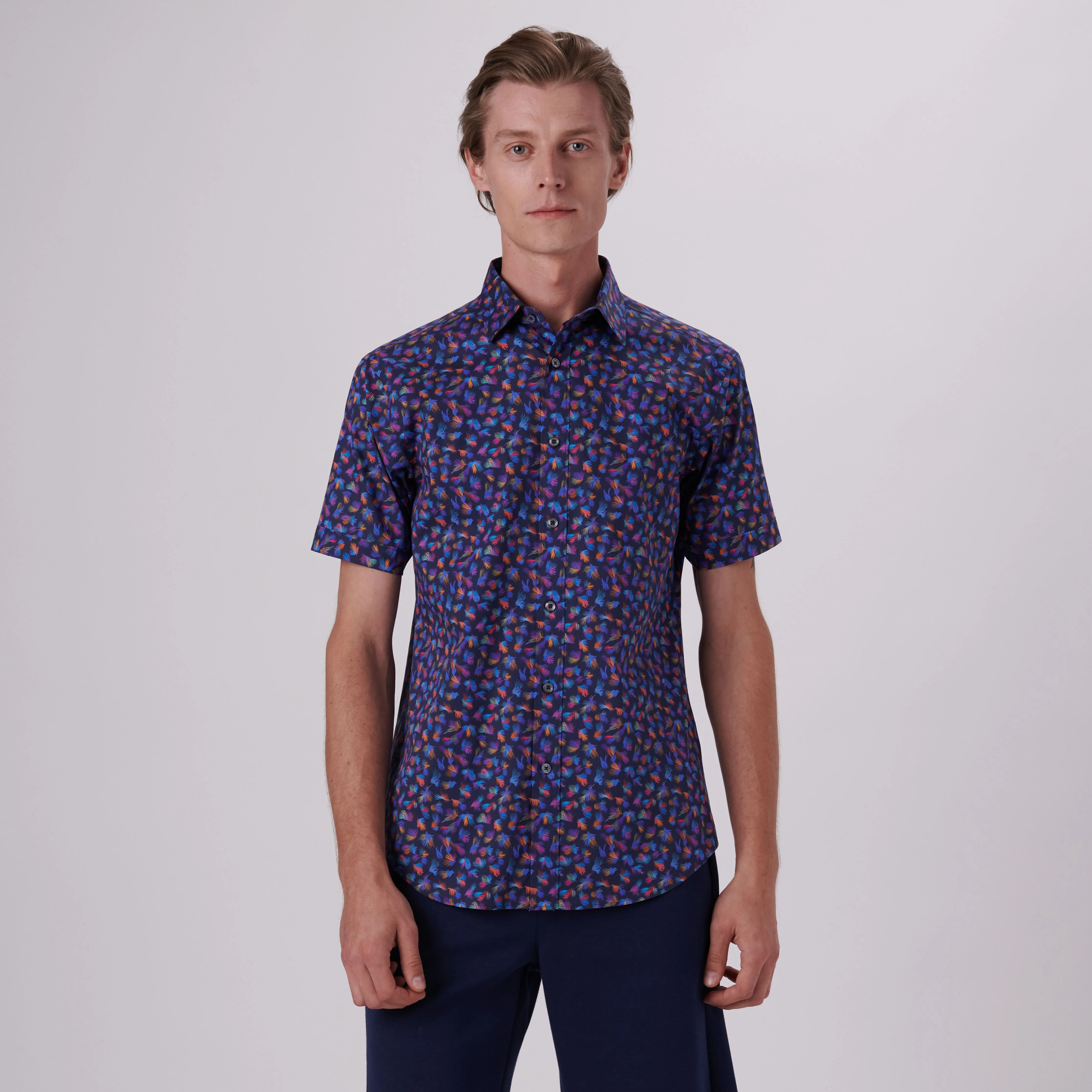 Orson Sea Lace Print Short Sleeve Shirt
