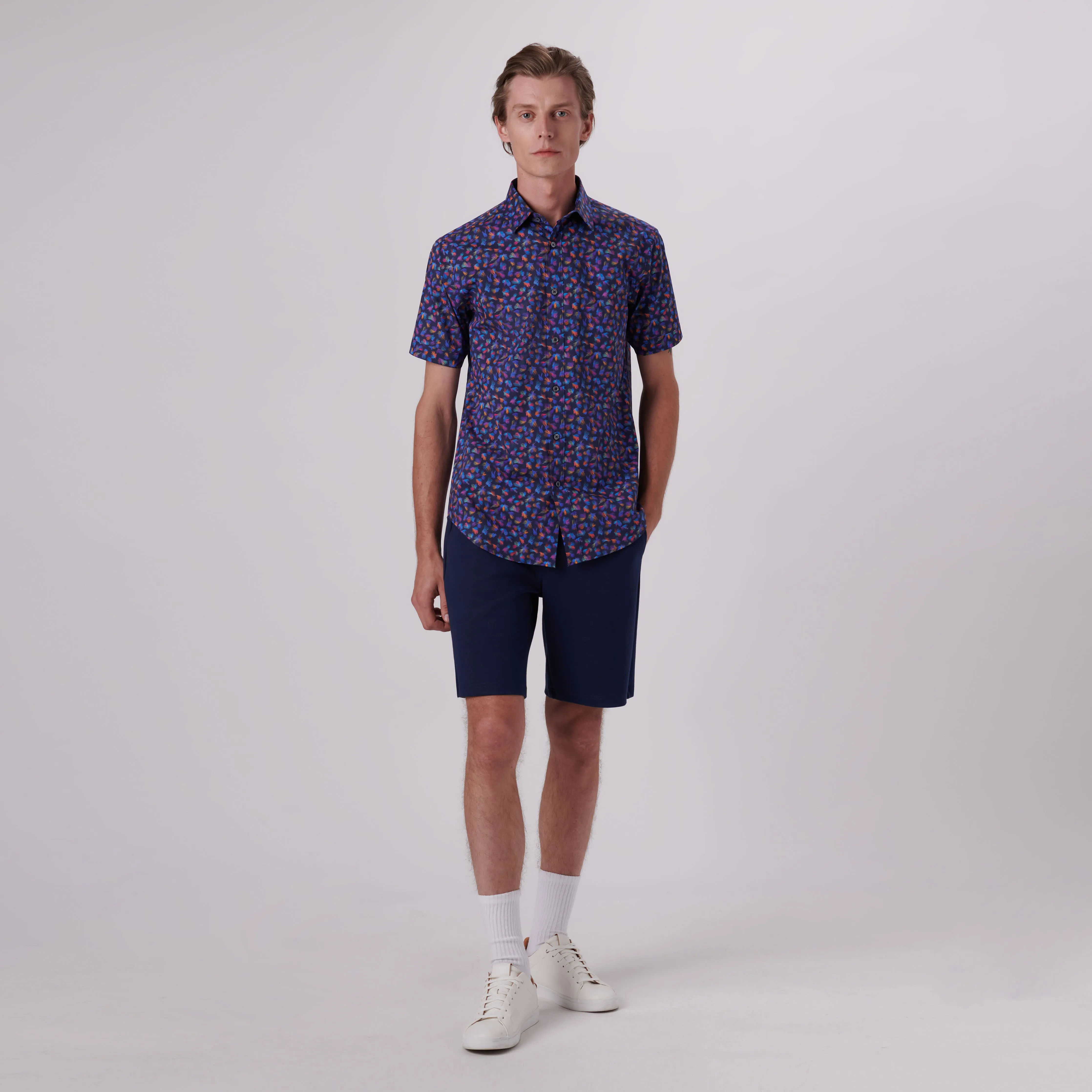 Orson Sea Lace Print Short Sleeve Shirt