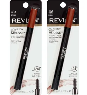 Pack of 2 Revlon Colorstay Brow Mousse, Auburn 403