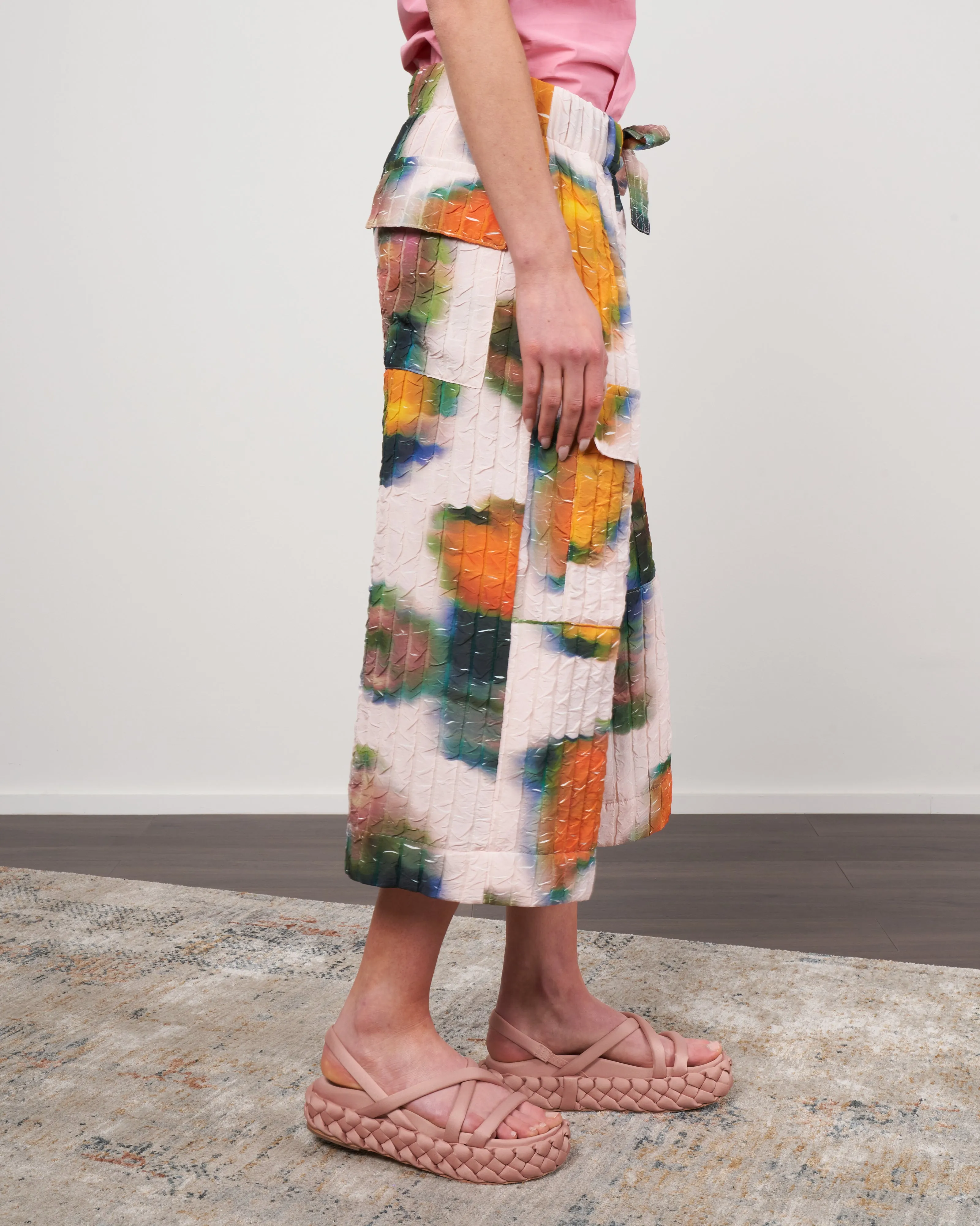 paint oversized bermuda shorts - ecru 5