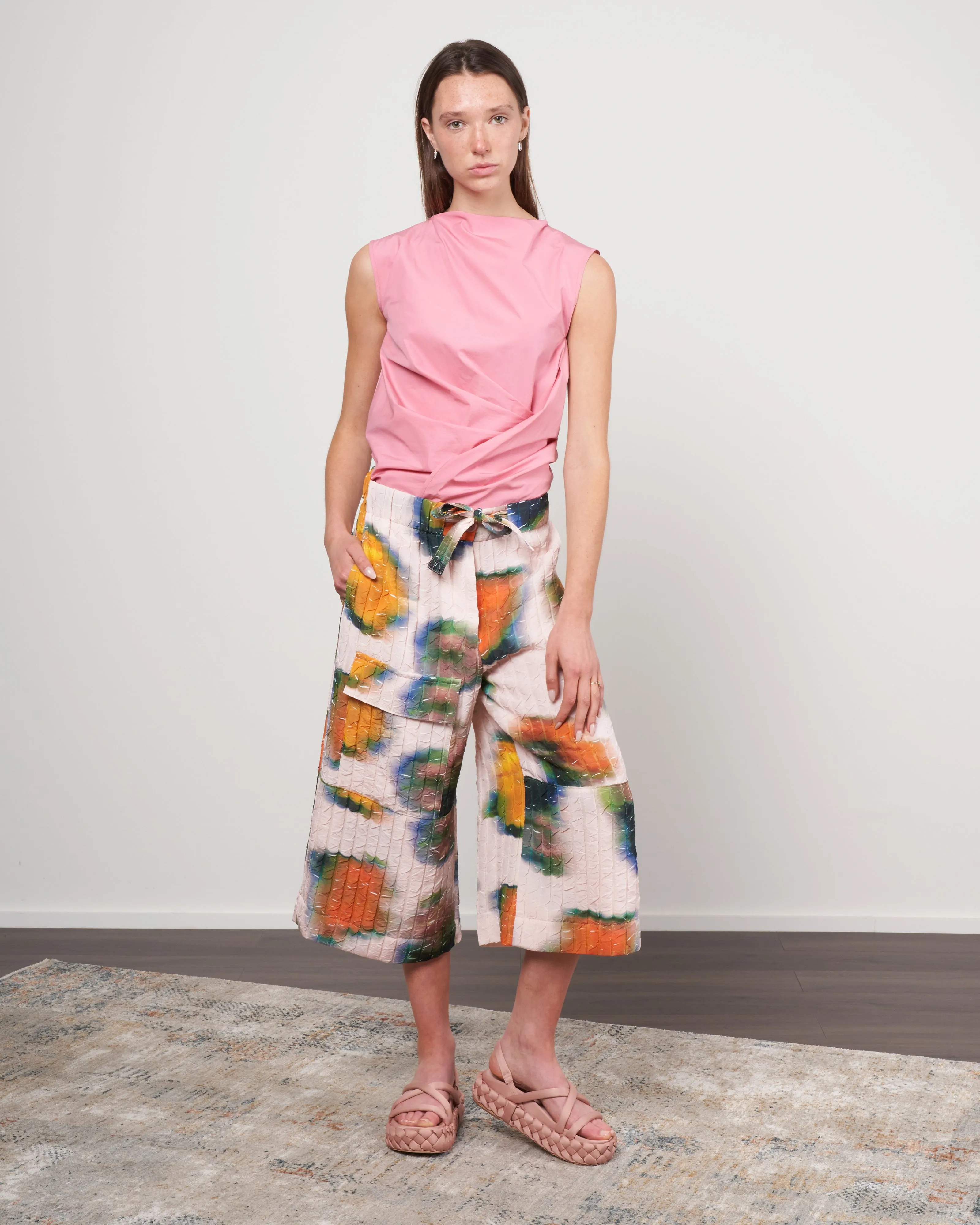paint oversized bermuda shorts - ecru 5