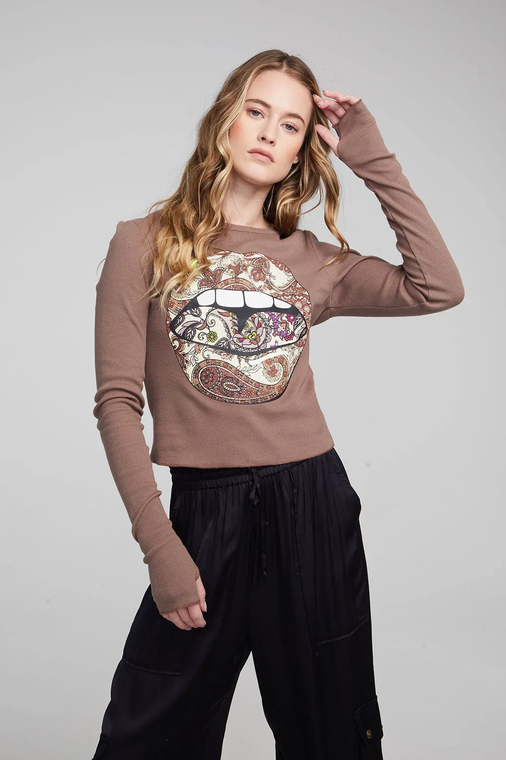 Paisley Lips Long Sleeve