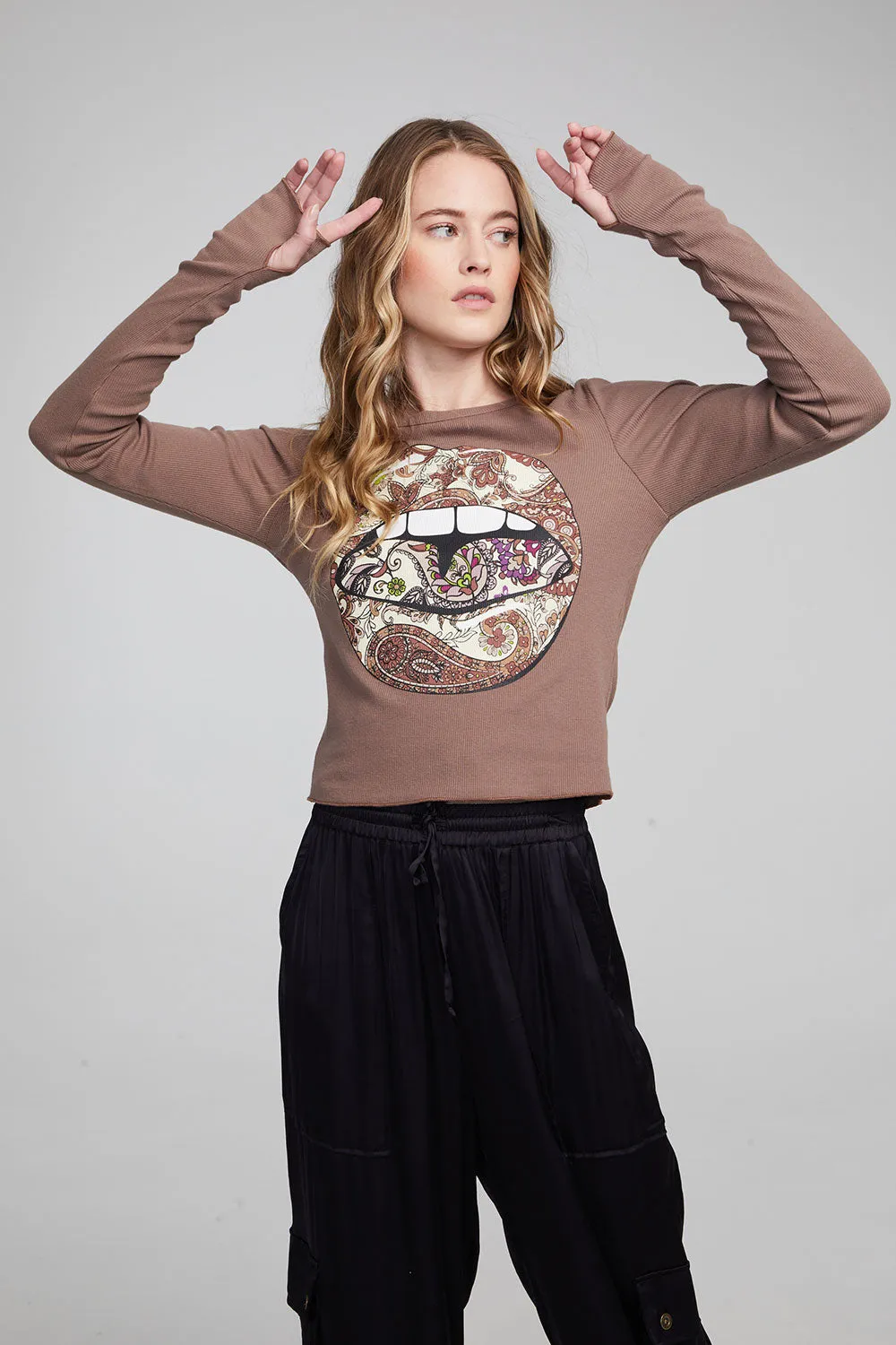 Paisley Lips Long Sleeve