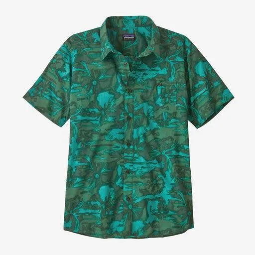 Patagonia Go-To Shirt Cliffs and Waves: Conifer Green