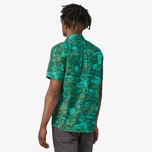 Patagonia Go-To Shirt Cliffs and Waves: Conifer Green