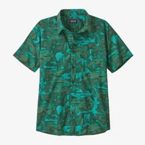 Patagonia Go-To Shirt Cliffs and Waves: Conifer Green