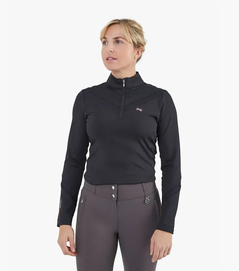 PEI Arclos Ladies Technical Riding Top (Black)