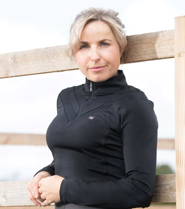 PEI Arclos Ladies Technical Riding Top (Black)