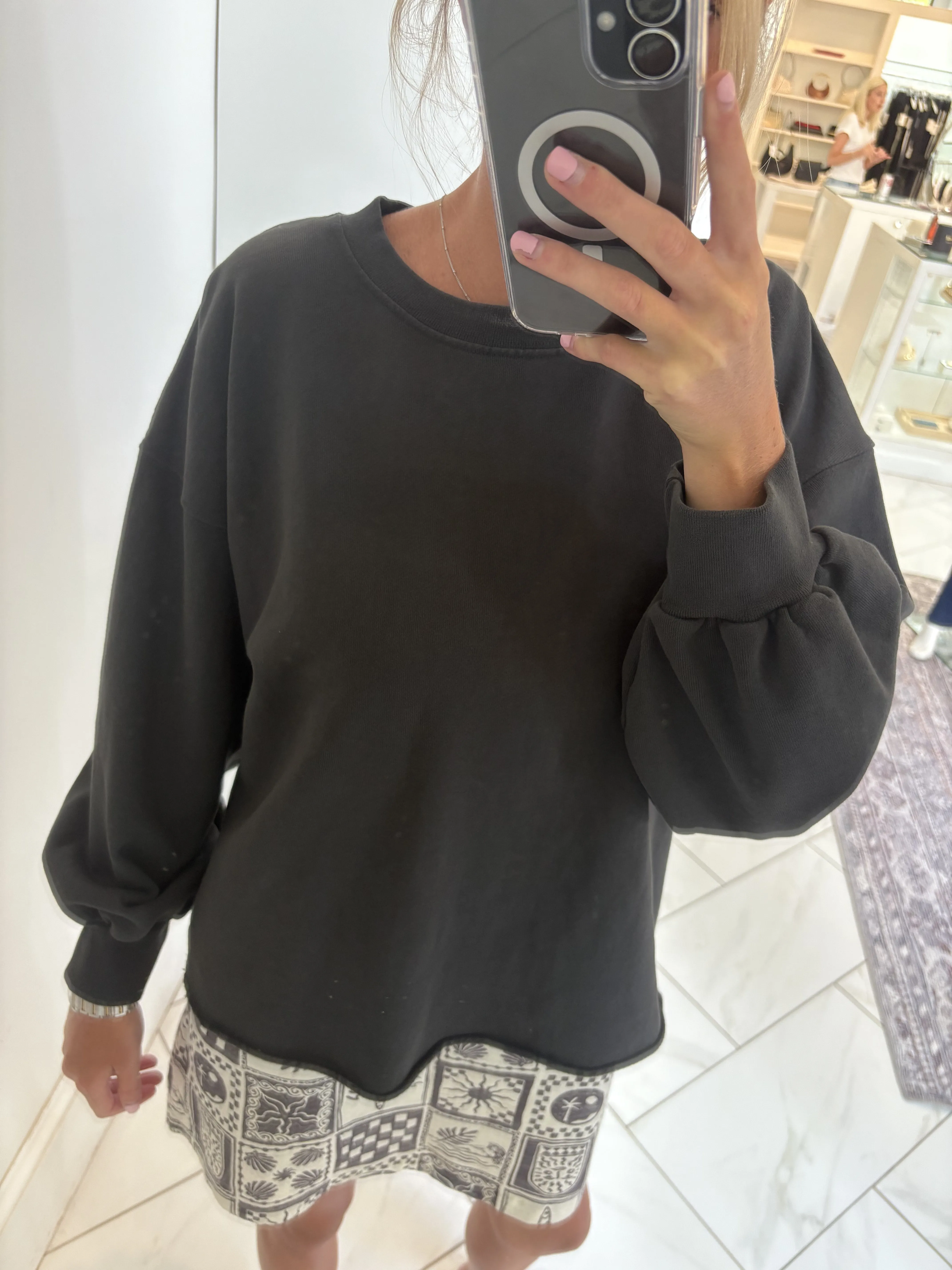 Perfect White Tee - Zayne Pullover - Vintage Black