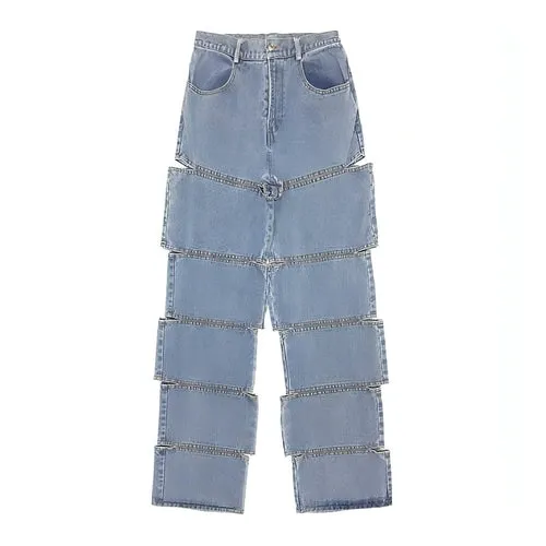 Personality Ripped Jeans Women Fashion Niche Design