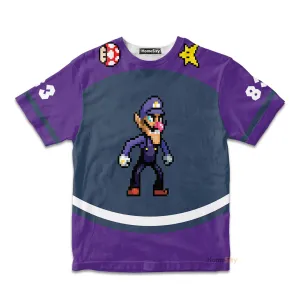 Personalized Custom Name And Number 3D Waluigi Sports Kid Tshirt QT212094Hf