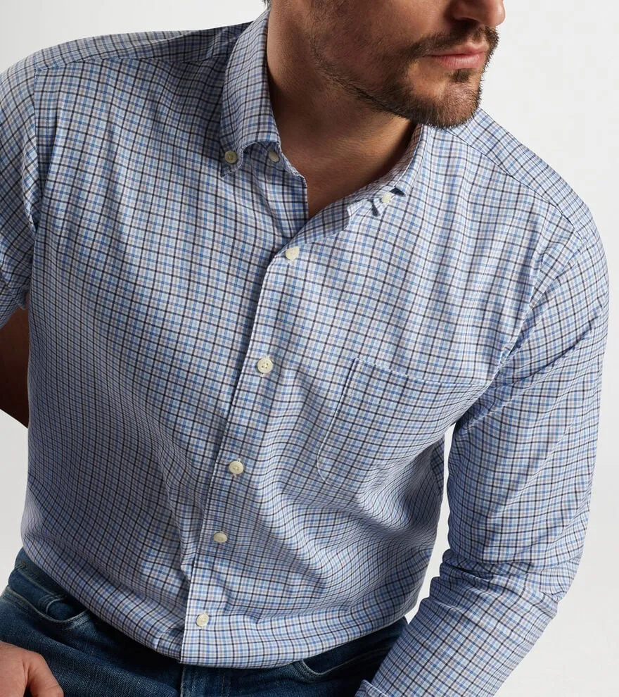 Peter Millar Albert Cotton Stretch Sport Shirt - Galaxy