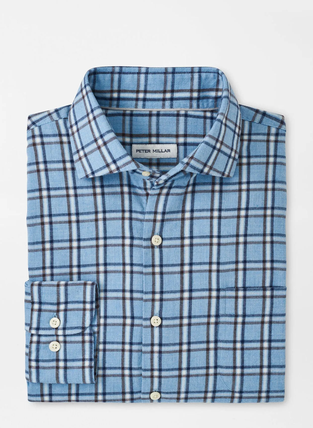 Peter Millar Nelson Flannelite Cotton-Stretch Sport Shirt