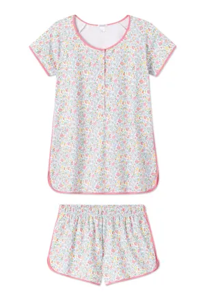 Pima Maternity Shorts Set in Elizabeth Floral
