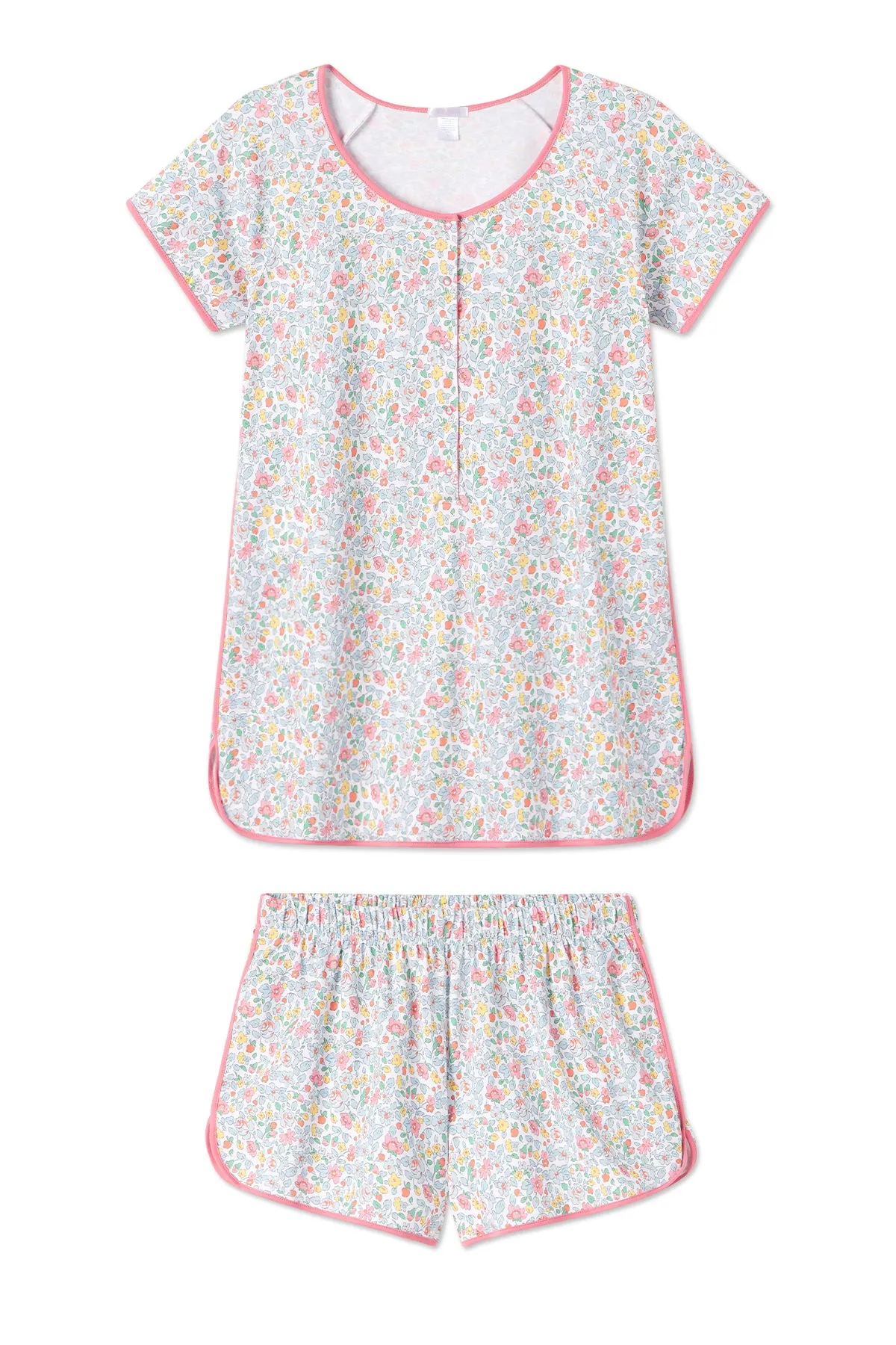 Pima Maternity Shorts Set in Elizabeth Floral