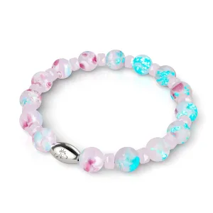 Pink Orchid | .925 Sterling Silver | Firefly Glass Blossom Bracelet