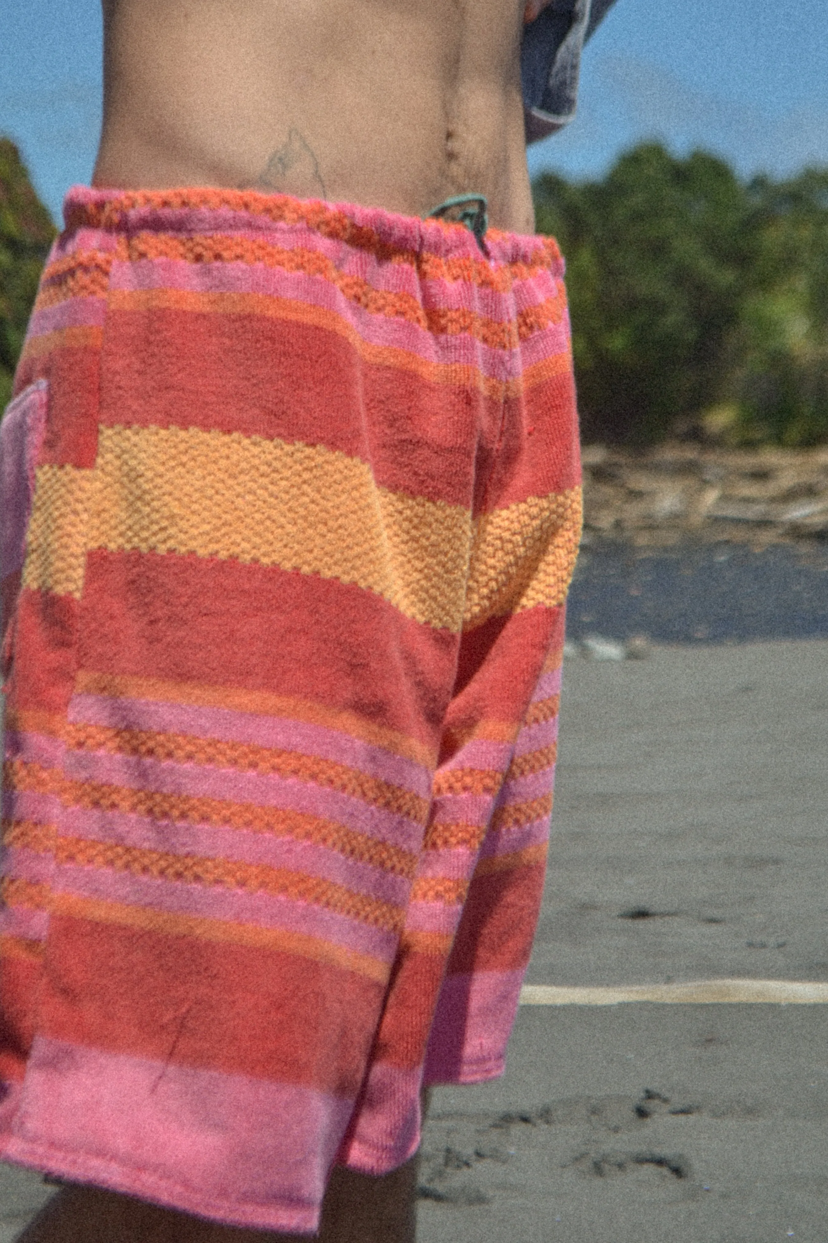 Pink Patterned Long Shorts