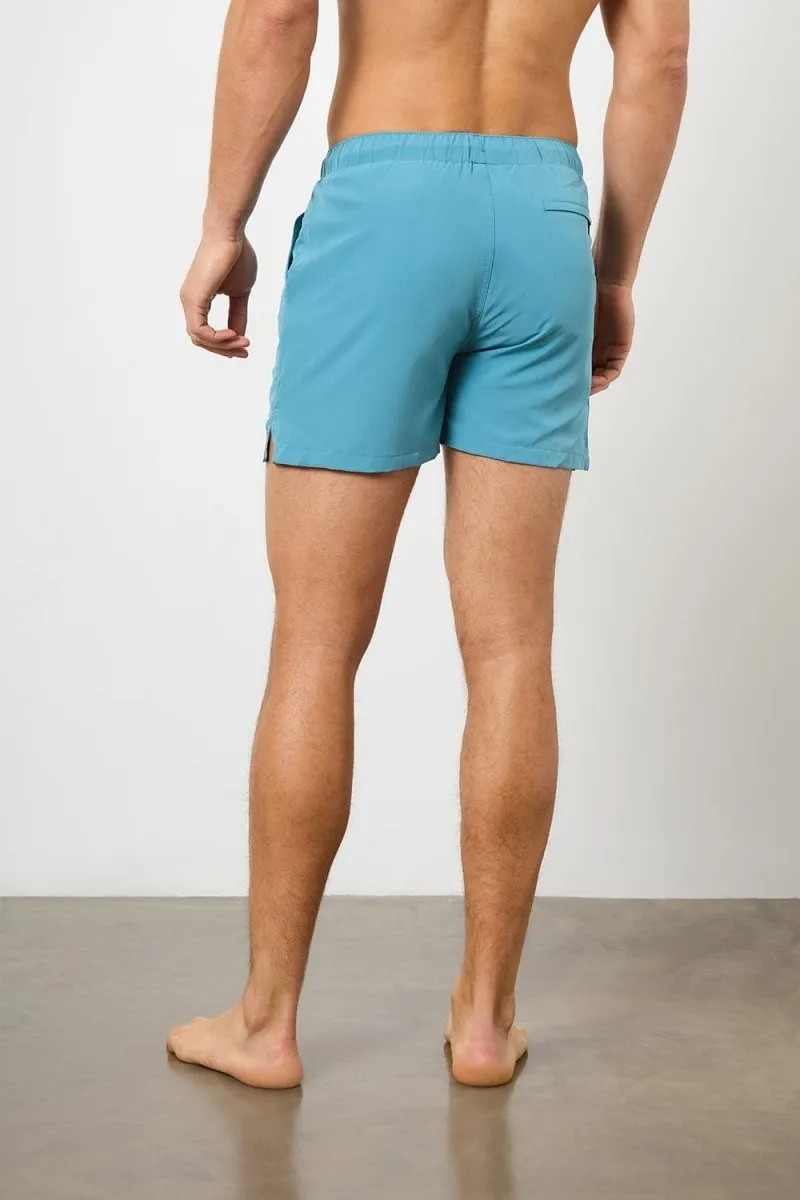 Plain Swim Short in Teal