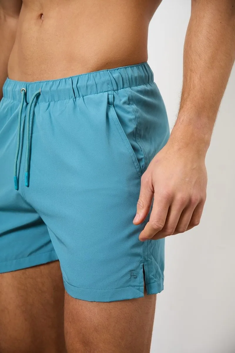 Plain Swim Short in Teal