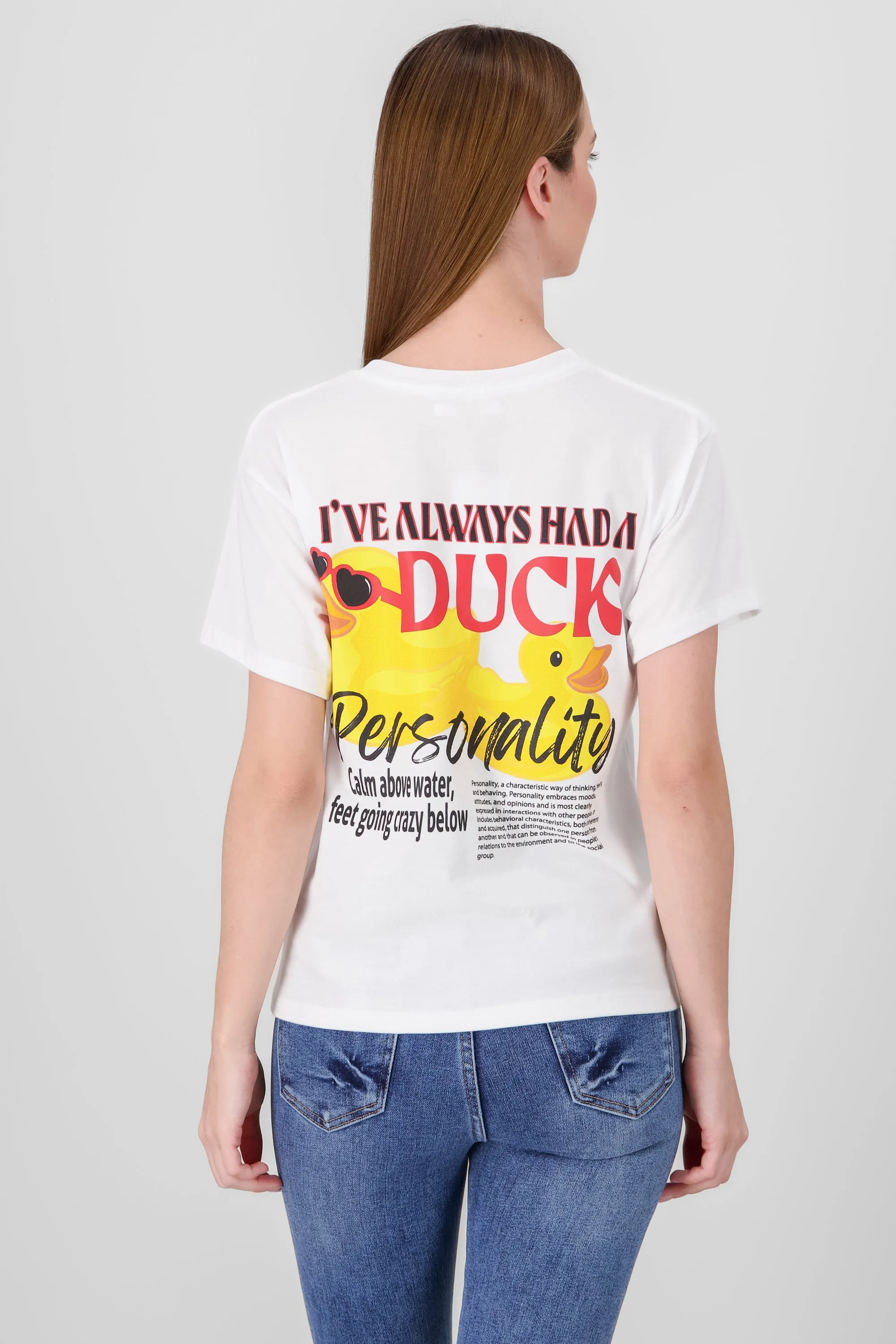 Playera oversized estampado patos
