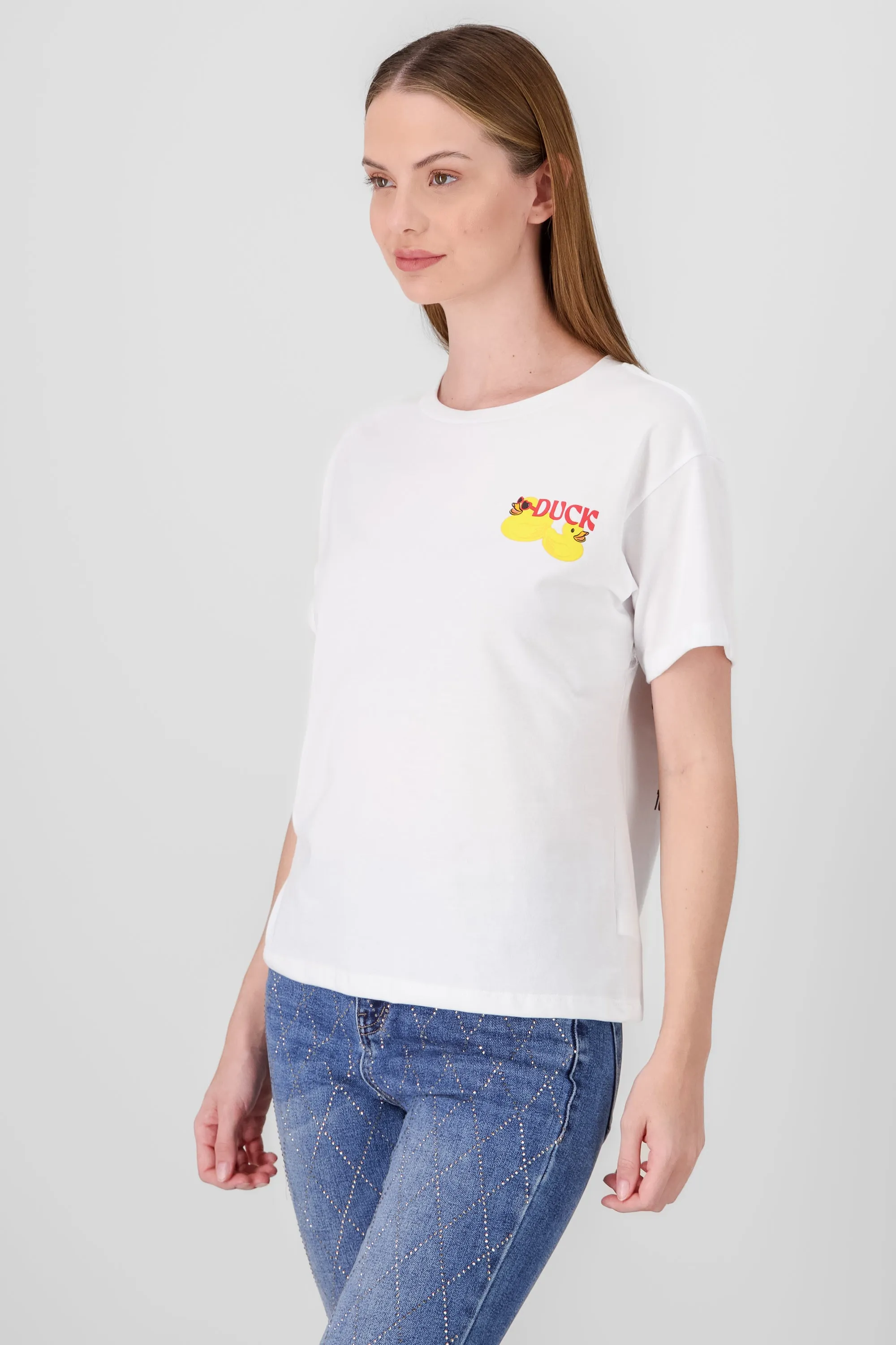 Playera oversized estampado patos