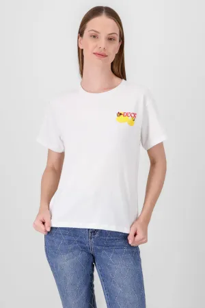 Playera oversized estampado patos