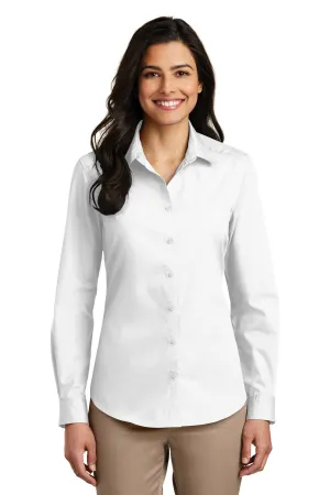 Port Authority¨ Ladies Long Sleeve Carefree Poplin Shirt. LW100