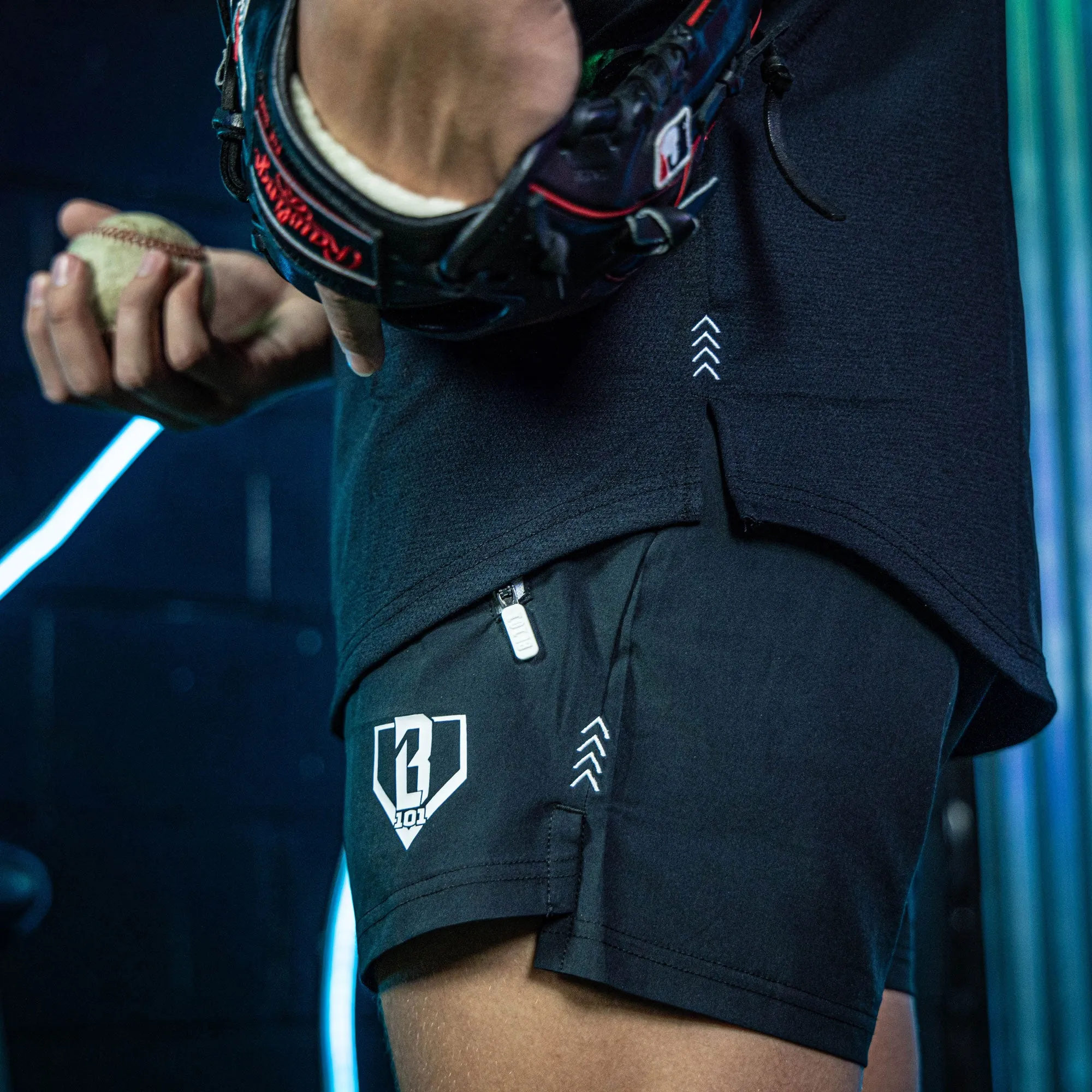 Pro Series Youth Shorts V2 with Liner - Black/White