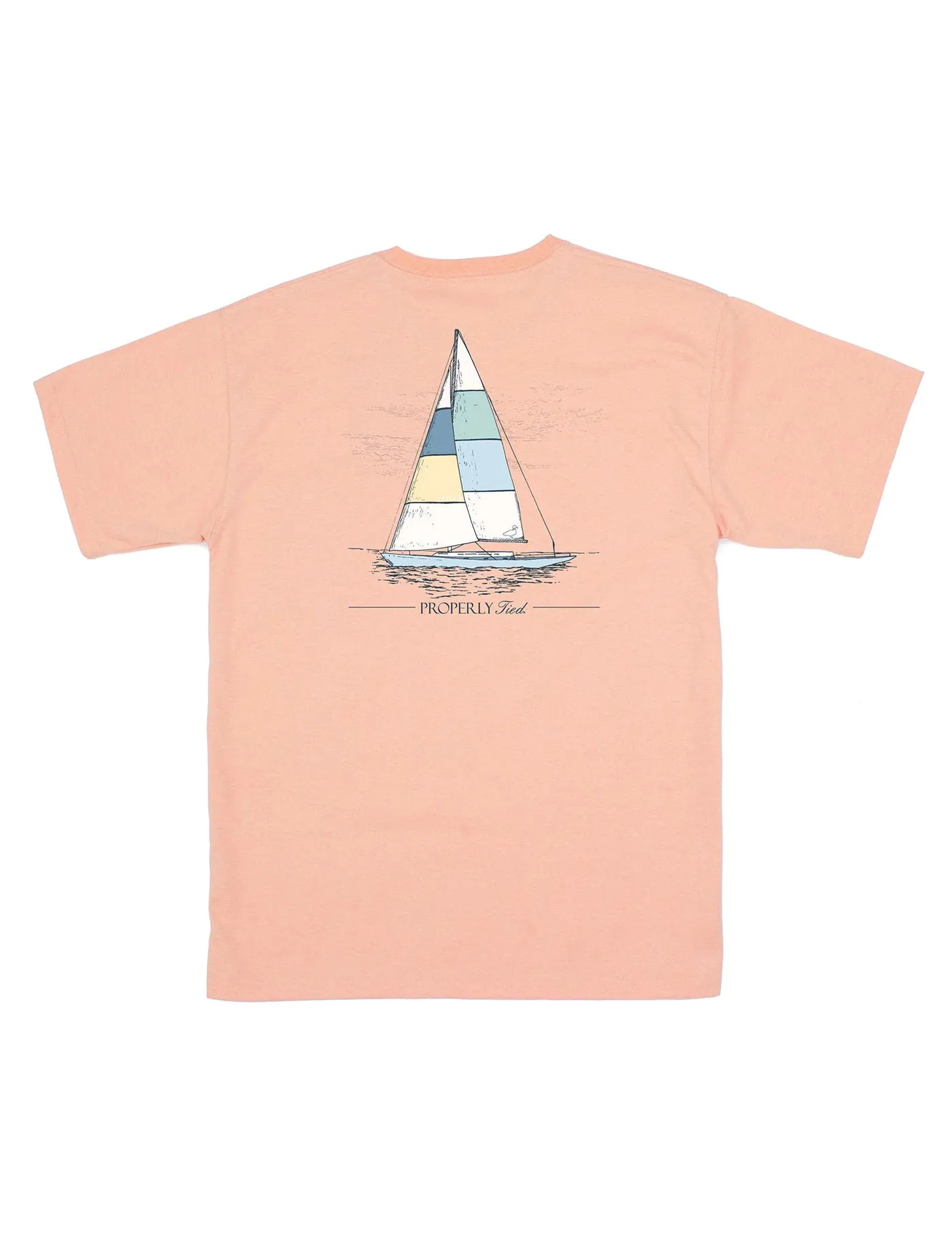 Properly Tied Boys Set Sail SS Melon Tee - Heather