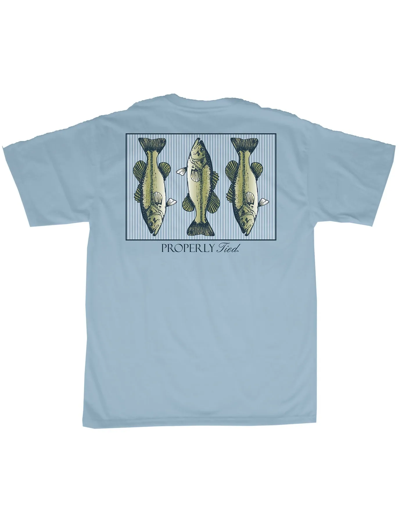 Properly Tied Boys Triple Bass SS Tee - Powder Blue