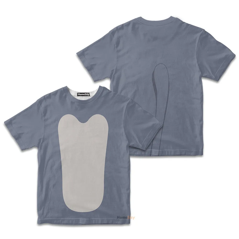 QT208706Hg Tom And Jerry Tom Custom Cosplay Costume Kid Tshirt