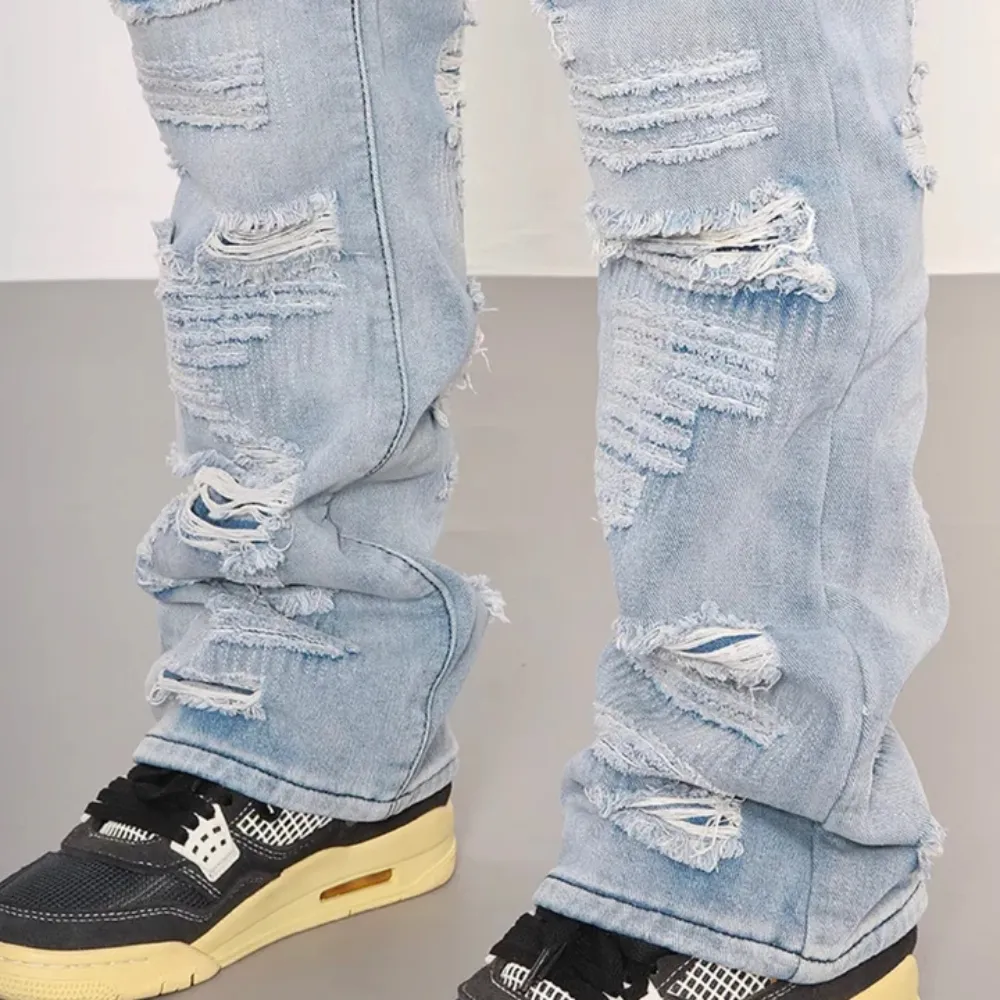 "American high street damage ripped straight" Jeans