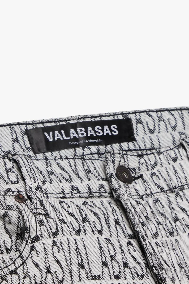 "IMPRINT" BLACK WHITE BAGGY DENIM JEAN