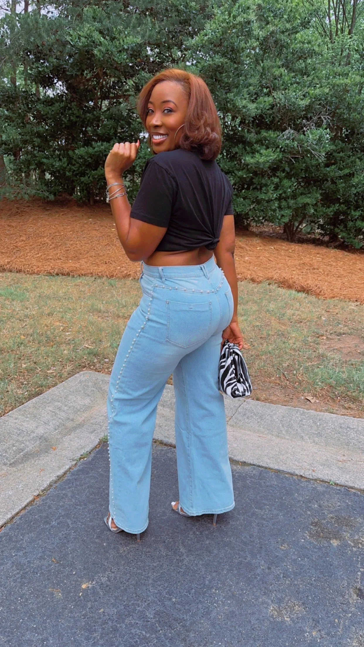 "Lady Bijou" Pearl High Rise Jeans