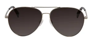 Rag & Bone RNB 5052/G/S 06J Aviator Stainless Steel Gold Havana Sunglasses with Brown Gradient Lens