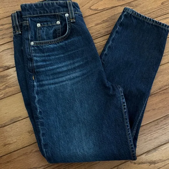 Rag &amp; Bone High Rise Straight Leg Ankle Women’s Blue Jeans Sz 28 Made In USA EUC